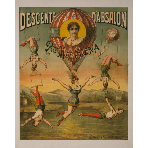 Descente D'absalon Par Miss Stena, circa 1880