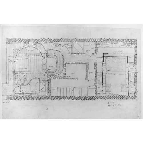 Paul Rudolph's Penthouse Apartment, New York City, Sketch