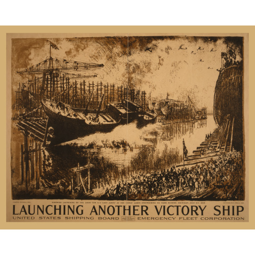 Launching Another Victory Ship, United States Shipping Board