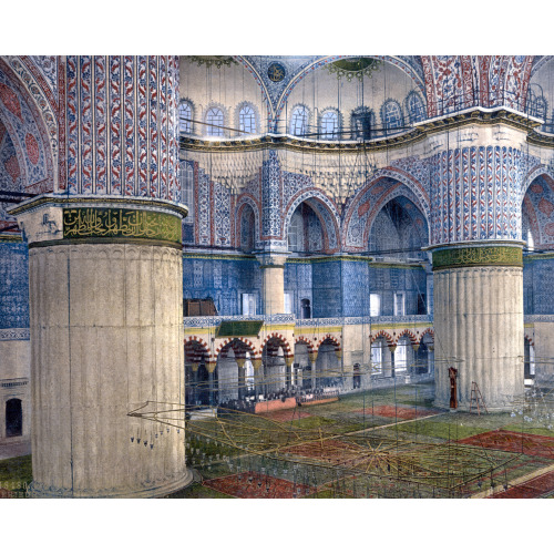 Mosque Of Sultan Ahmet I, Interior, Constantinople, Turkey, 1890
