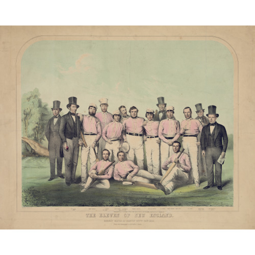 The Eleven Of New England Cricket Team, Boston, Massachusetts, 1850