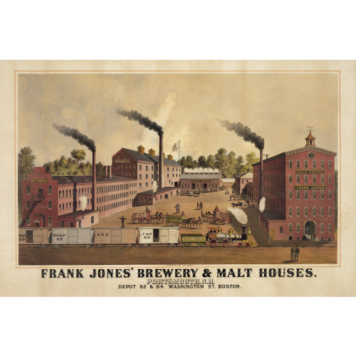 Frank Jones' Brewery & Malt Houses, Portsmouth, New Hampshire, circa 1875