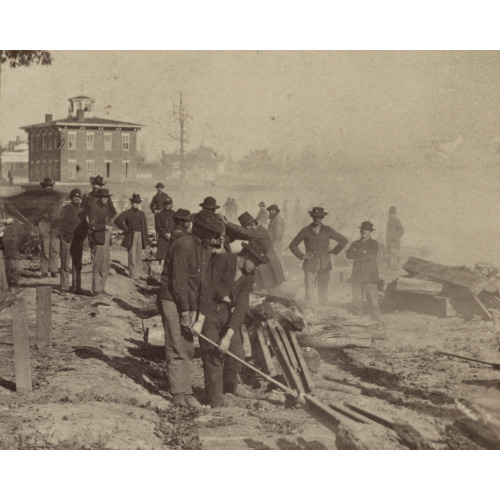 General Sherman's Men Destroying The Railroad, Atlanta, Georgia