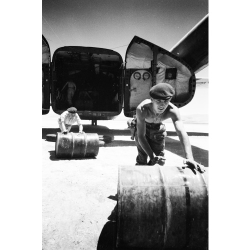  Unloading Barrels Of Oil At Jerusalem Airport In Jordan, 1958