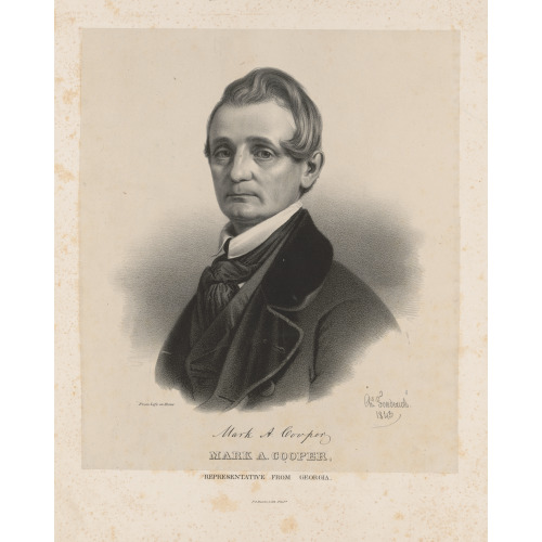 Mark A. Cooper, Representative From Georgia, 1843