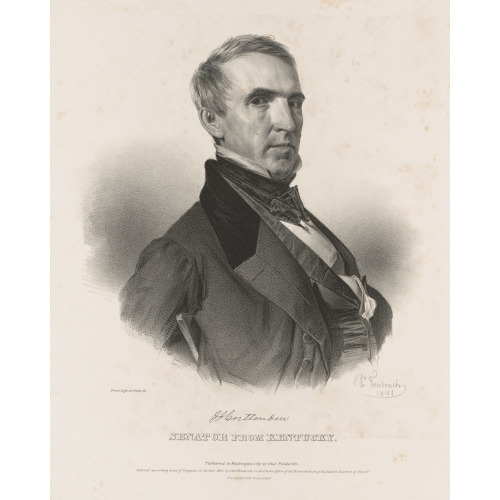 J.J. Crittenden, Senator From Kentucky, 1841