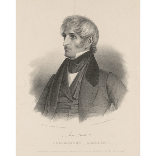 Amos Kendall, Postmaster General, 1837