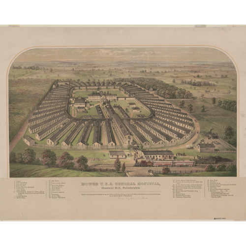 Mower U.S.A. General Hospital, Chestnut Hill, Philadelphia, 1865