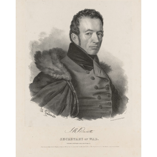 J.R. Poinsett, Secretary Of War, 1838, View 1