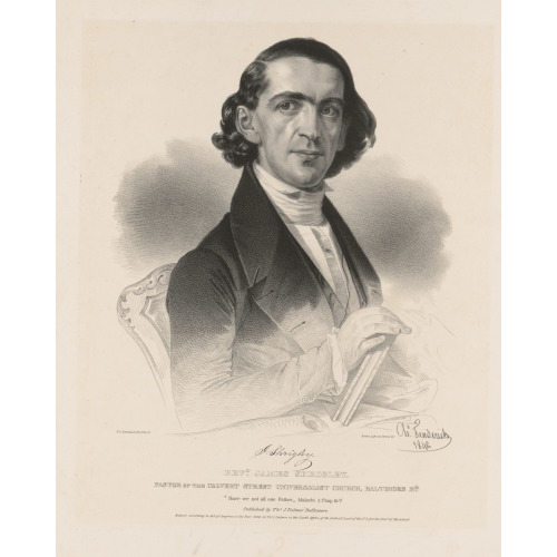 Rev. James Shrigley, Calvert Street Univ. Church, Baltimore, 1842