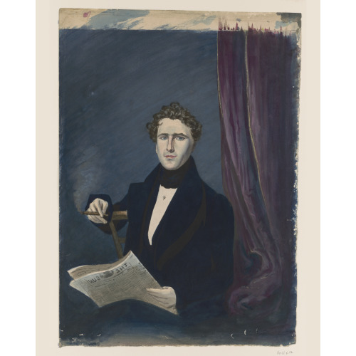 Unidentified Portrait Of A Man Holding The Newspaper, The Sun
