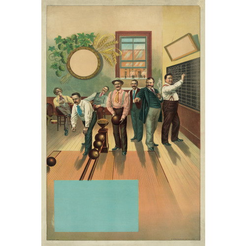 Stock Beer Poster, Bowling Alley #191, 1893