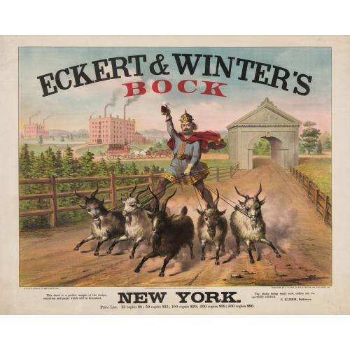 Eckert & Winter's Bock Beer - New York, circa 1871