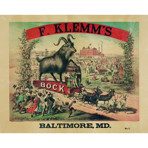 F. Klemm's Bock Beer, Baltimore, Maryland, circa 1880