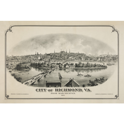 City Of Richmond, Virginia, From Manchester, 1876