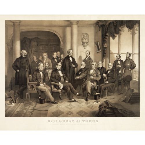 Our Great Authors, A Literary Party At The Home Of Washington Irving, 1865