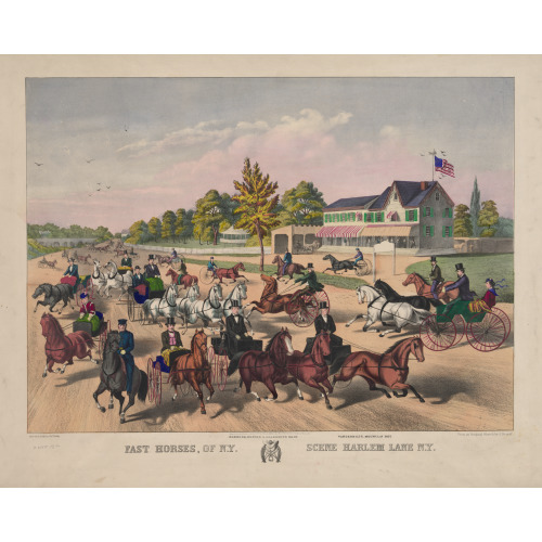 Fast Horses, Of New York Scene, Harlem Lane New York, 1871