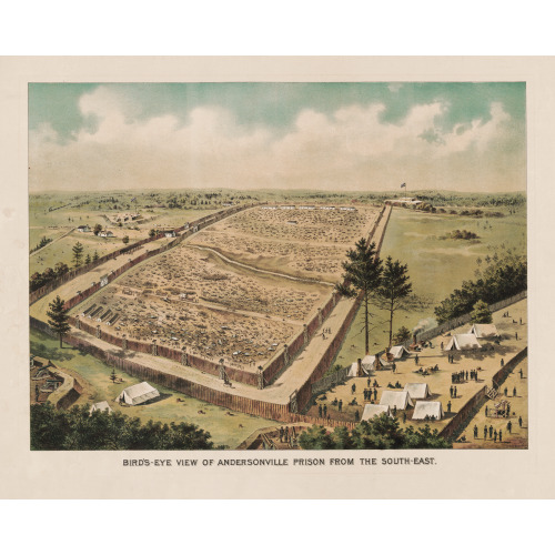 Bird's-Eye View Of Andersonville Prison From The South-East, 1890