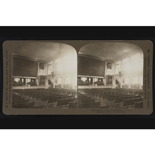 Interior Of Faneuil Hall, Boston, U.S.A., 1907