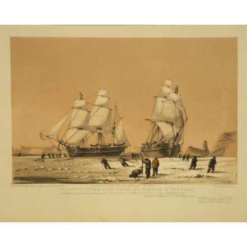 The Devils Thumb, Ships Boring And Warping In The Pack, 1850