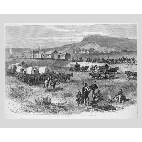 Railroad Building On The Great Plains, 1875