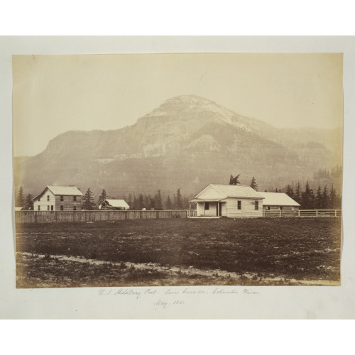 U.S. Military Post, Lower Cascades, Columbia River, May 1860