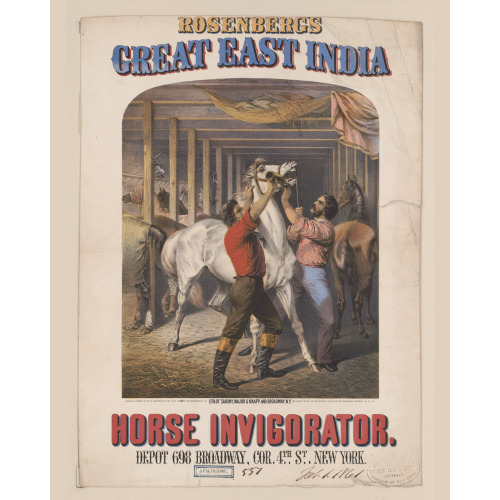 Rosenberg's Great East India Horse Invigorator, 1861