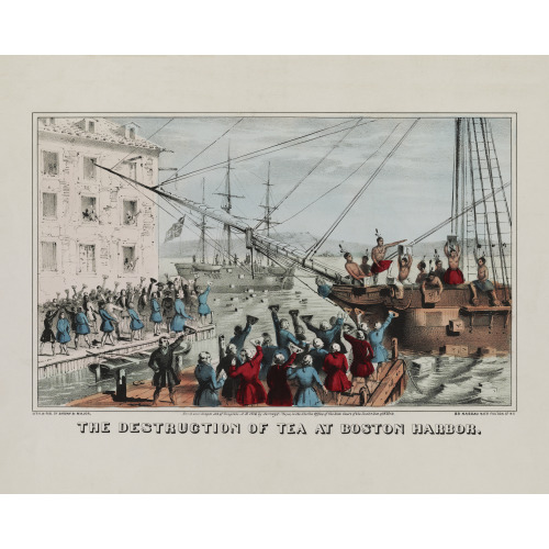 The Destruction Of Tea At Boston Harbor, 1846