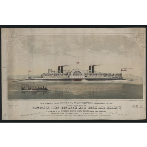 The Great American Steamer, General Washington, The Largest Boat In The World To Be Built And...