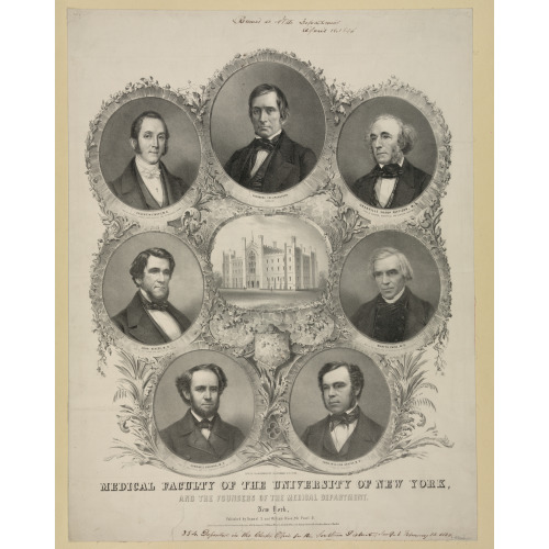 Medical Faculty Of The University Of New York, And The Founders Of The Medical Department, 1846