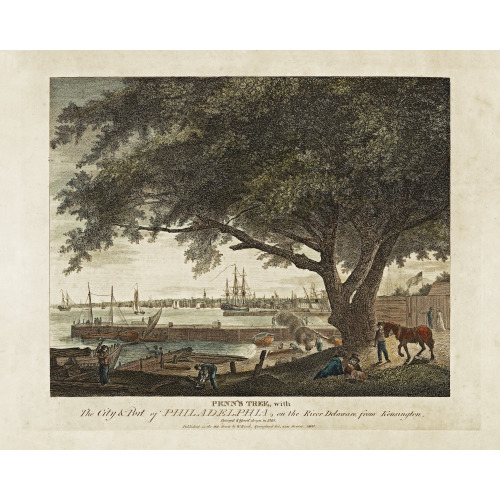 Penn's Tree, City & Port of Philadelphia, River Delaware, 1810