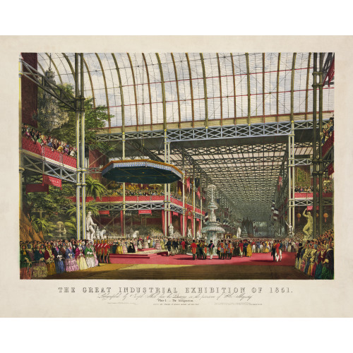 The Great Industrial Exhibition Of 1851. Plate 1. The Inauguration, 1851