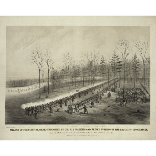 Charge Of The First Brigade, Commanded By Col. M.B. Walker, On The Friday Evening Of The Battle...