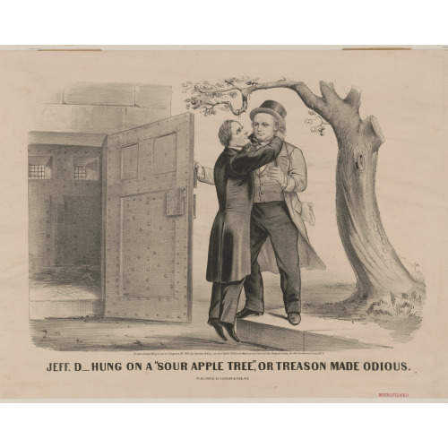 Jeff. D Hung On A Sour Apple Tree Or Treason Made Odious, 1867