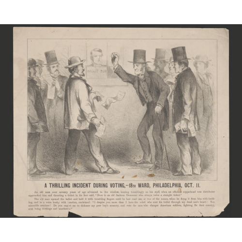 A Thrilling Incident During Voting,--18th Ward, Philadelphia, Oct. 11