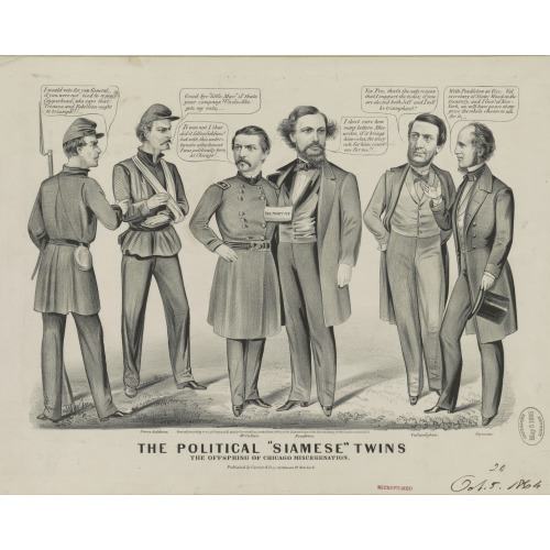 The Political Siamese Twins, The Offspring Of Chicago Miscegenation, 1864