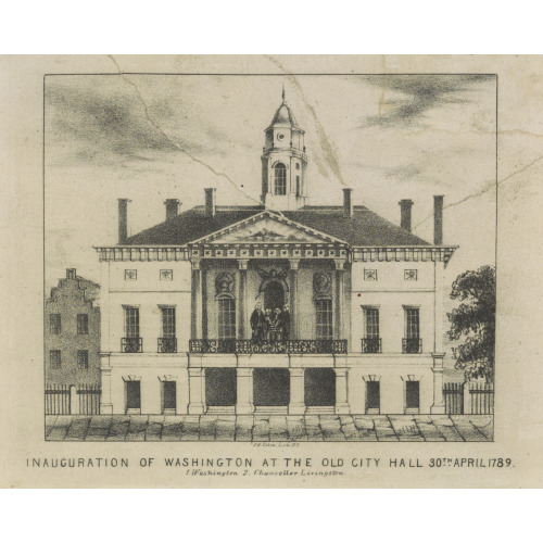 Inauguration Of Washington At The Old City Hall 30th April 1789