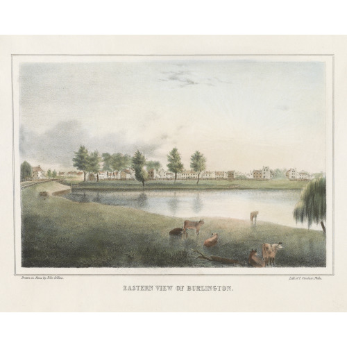 Eastern View Of Burlington, Burlington, New Jersey, 1847