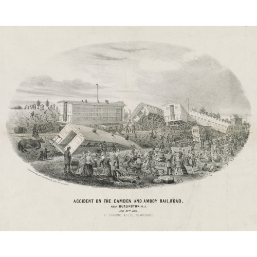 Accident On The Railroad Near Burlington, New Jersey, 1855