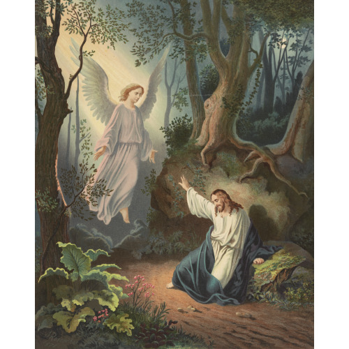 Biblical Scene, Christ With Angel