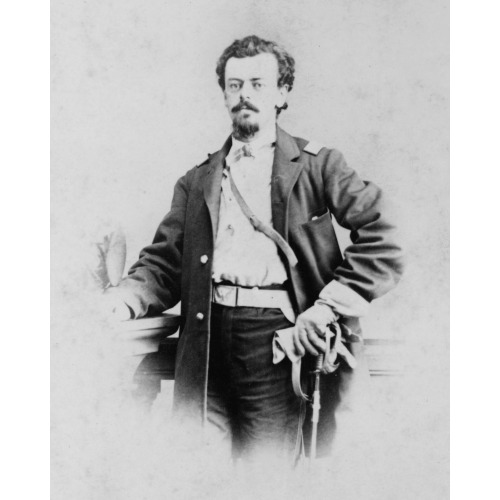 Adolph Metzner, Union Officer In The 32nd Indiana Regiment, Full-Length Portrait, Standing...