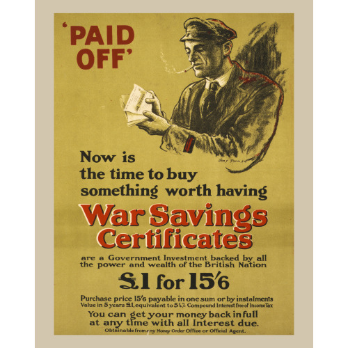 Now Is The Time To Buy...War Savings Certificates