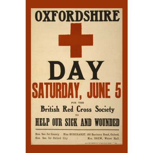 Oxfordshire Red Cross Day, Saturday, June 5, 1915