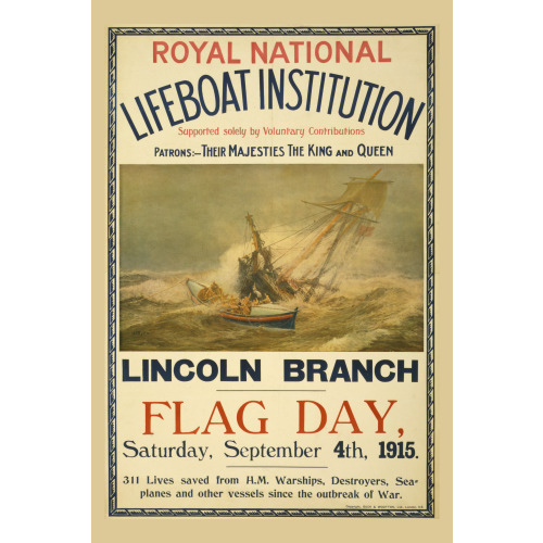 Royal National Lifeboat Institution, Lincoln Branch, Flag Day, 1915
