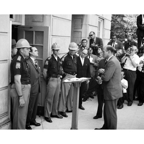 Governor George Wallace Attempting To Block Integration At The University Of Alabama, 1963