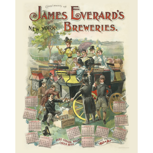 Compliments Of James Everard's Breweries, New York, 1896