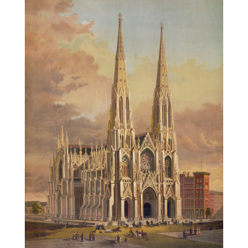 The New Cathedral, Fifth Avenue, New York City, 1878