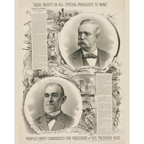 People's Party Candidates For President And Vice President 1892
