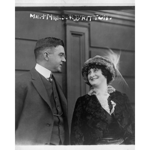 Mrs. Schuyler Britton, Owner Of The St. Louis Cardinals, And Her Husband, Half-Length...