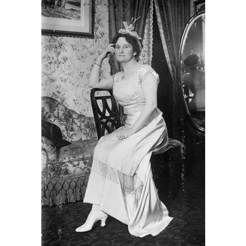 Helen Hathaway Britton, Full-Length Portrait, Seated Sideways On Chair, Facing Front, 1911